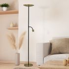 Candeeiro de pé latão de aço, Crijn, 26,5W, LED 2700K, com dimmer tátil