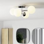 Candeeiro de teto cromo de aço, Cornee, 4,2W, LED 2700K, IP44