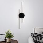 Aplique de parede preto de alumínio, Vixa, 20W, LED 3000K