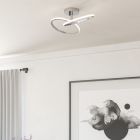 Candeeiro de teto cromo de aço, Minh, 12W, LED white switch