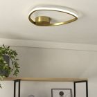 Candeeiro de teto dourado de alumínio, Minouche, 9,7W, LED white switch