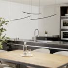 Candeeiro suspenso preto de plástico, Vilko, 22W, LED white switch