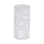 Candeeiro de mesa branco de vidro, Basken, com interruptor