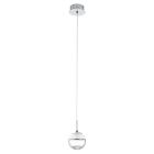 Candeeiro suspenso cromo de vidro, Jorg, 5W, LED 3000K