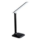 Candeeiro de secretaria preto de plástico, Ayman, 3W, LED ajustável de branco quente a branco frio, com dimmer tátil
