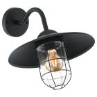 Candeeiro para exterior preto de aço, Alyena, IP44
