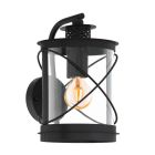 Candeeiro para exterior preto de plástico, Alisia, IP44