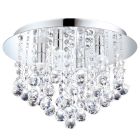 Candeeiro de teto cromo de cristal, Almedina, IP44
