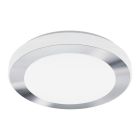 Candeeiro de teto cromo de plástico, Amina, 16W, LED 3000K, IP44