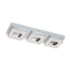 Aplique de parede cromo de plástico, Arjo, 4W, LED 3000K