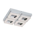 Aplique de parede cromo de plástico, Arjo, 4W, LED 3000K