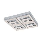 Candeeiro de teto cromo de plástico, Arjo, 48W, LED 3000K
