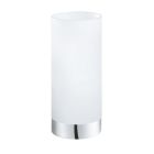 Candeeiro de mesa cromo de vidro, Asiye, com interruptor