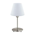 Candeeiro de mesa níquel de vidro, Asiye, com interruptor