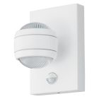 Candeeiro de parede exterior com sensor de movimento branco de plástico, Bastien, IP44