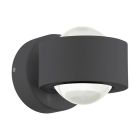 Candeeiro up down antracite de plástico, Beerd, 3W, LED 3000K