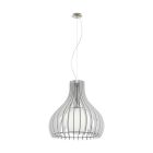 Candeeiro suspenso branco de madeira, Betsy