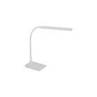 Candeeiro de secretaria branco de plástico, Brennan, 5W, LED 4000K, com dimmer tátil
