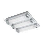 Candeeiro de teto cromo de vidro, Iris, 7W, LED 4000K, IP44