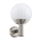 Candeeiro para exterior prateado de aço inoxidável, Baukje, IP44