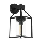 Candeeiro para exterior preto de metal, Riff, IP44