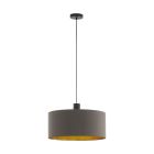 Candeeiro suspenso castanho de metal, Mies
