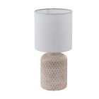 Candeeiro de mesa de cerâmica branco, Angele, com interruptor
