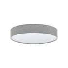 Candeeiro de teto cinzento de plástico, Sila, 40W, LED ajustável de branco quente a branco frio, com comando à distância