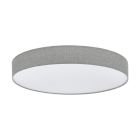 Candeeiro de teto cinzento de plástico, Sila, 60W, LED ajustável de branco quente a branco frio, com comando à distância