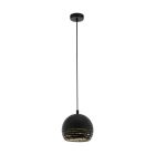Candeeiro suspenso preto de metal, Macey