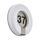 Número de casa iluminado branco de plástico, Evin, 15W, LED ajustável de branco quente a branco frio, IP44, com comando à distância