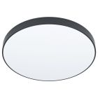 Aplique de teto preto de aço, Zippora, 24W, LED ajustável de branco quente a branco frio