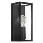 Candeeiro de parede para casa de banho preto de vidro, Amadou, IP44