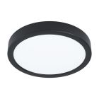 Candeeiro de teto preto de aço, Pascale, 16W, LED 3000K