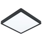 Candeeiro de teto preto de aço, Pascale, 20W, LED 3000K