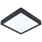Candeeiro de teto preto de aço, Pascale, 16W, LED 4000K