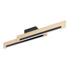 Plafon preto de madeira, Ludovica, 10W, LED 3000K