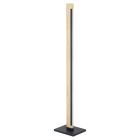 Candeeiro de pé preto de madeira, Ludovica, 22W, LED 3000K, com interruptor