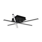 Plafon preto de alumínio, Arantxa, 10W, LED 3000K