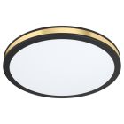 Plafon preto de aço, Rivano, 11W, LED 3000K