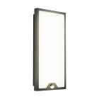 Candeeiro de parede exterior com sensor de movimento preto de aço, Lydian, 16W, LED 3000K, IP44