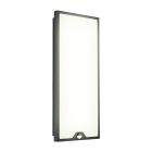 Candeeiro de parede exterior com sensor de movimento preto de aço, Lydian, 18,5W, LED 3000K, IP44
