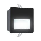 Aplique de parede embutido para exterior preto de alumínio, Luigino, 3,7W, LED 4000K, IP65