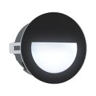 Aplique de parede embutido para exterior preto de alumínio, Luigino, 2,5W, LED 4000K, IP65