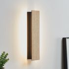 Aplique de parede preto de madeira, Zion, 12W, LED 3000K