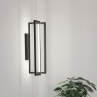 Aplique de parede preto de alumínio, Lianne, 15,5W, LED ajustável de branco quente a branco frio, regulável em 3 níveis