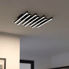 Plafon preto de alumínio, Iona, 25,6W, LED ajustável de branco quente a branco frio, regulável em 3 níveis