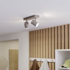 Foco de teto para casa de banho castanho de aço, Consuma, IP44