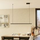 Candeeiro suspenso preto de alumínio, Flatron, 20W, LED RGBW, com comando à distância