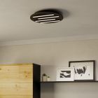 Plafon preto de alumínio, Pitrignani, 5W, LED RGBW, com comando à distância